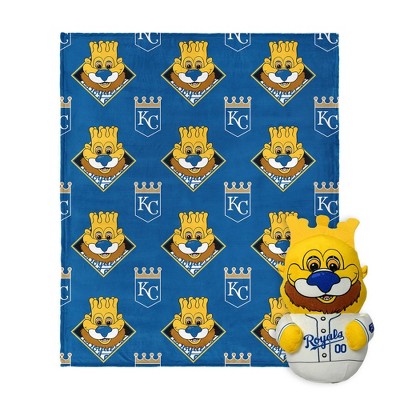 MLB Kansas City Royals Mascot Silk Touch Throw Blanket and 11" Plush