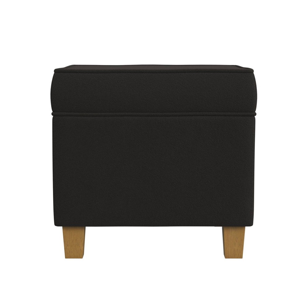 Cole Classics Square Storage Ottoman with Lift Off Top Chocolate Brown Velvet - HomePop