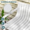Tangkula 3 PCS Patio Furniture Set w/1 Loveseat & 2 Side Tables All-Weather Bistro Set White - 4 of 4