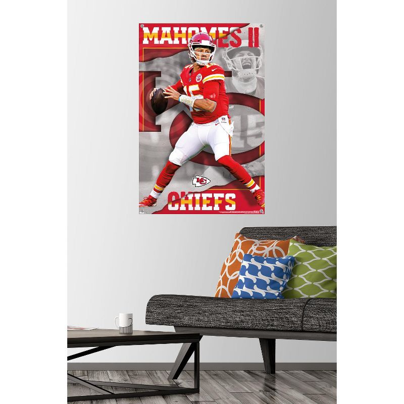 Trends International NFL Kansas City Chiefs - Patrick Mahomes II 22 Unframed Wall Poster Prints, 2 of 7