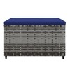 vidaXL Patio Footrests with Cushions 2 pcs Gray Poly Rattan - 4 of 4