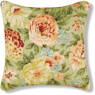 C&F Home 14" x 14" Walk in the Garden Decorative Quilted Throw Pillow