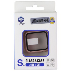 LITO S+ Glass and Case Set for Apple Watch Series SE 2/6/5/4 (40mm) - Pink - 1 of 1