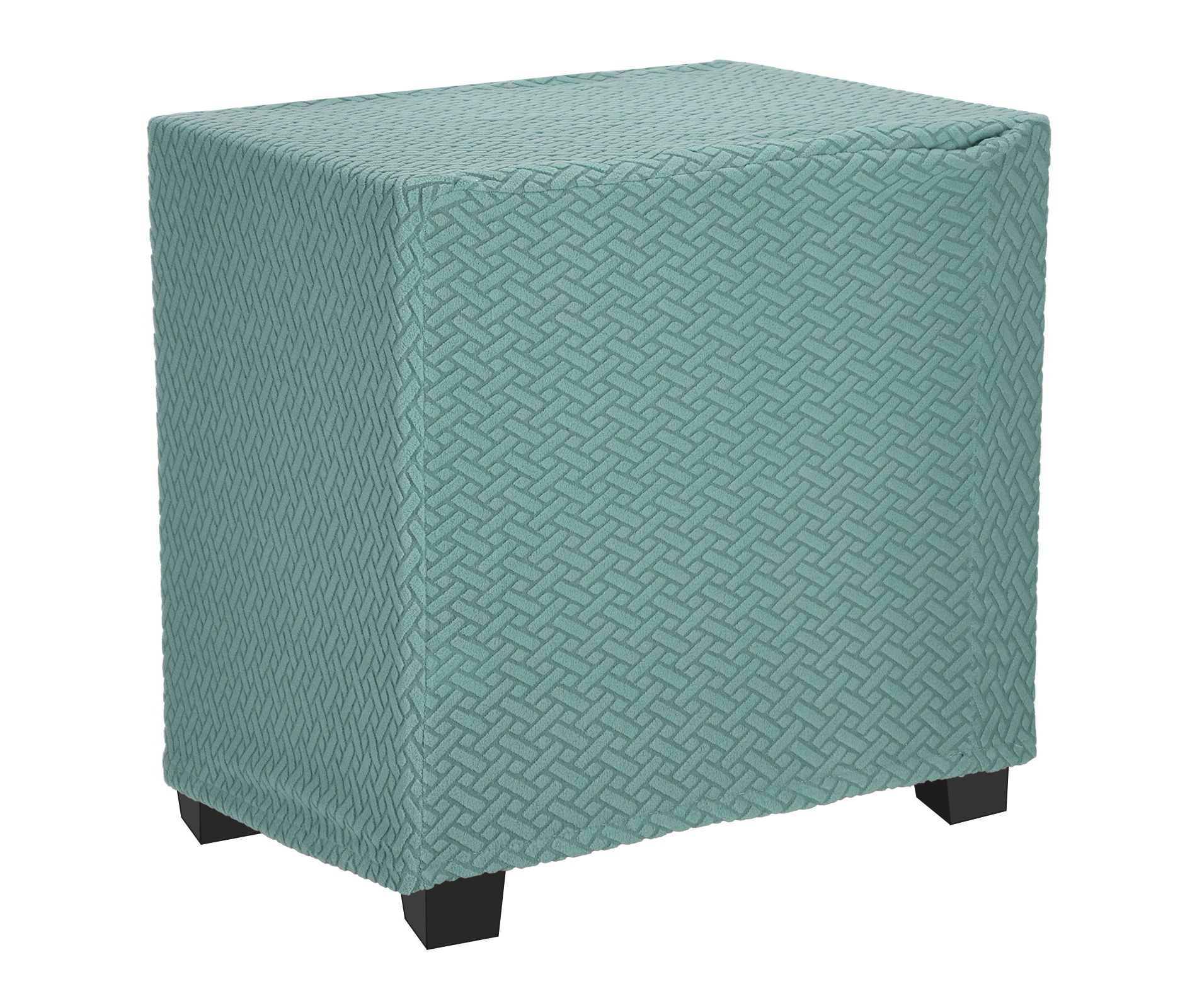 Unique Bargains Living Room T-Shape Knitted Jacquard Stretch Square Silpcover Matcha Green