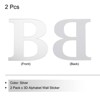 Unique Bargains 3D Acrylic Self-Adhesive Mirror Alphabet Sticker Wall Decals 2 Pcs - 3 of 3