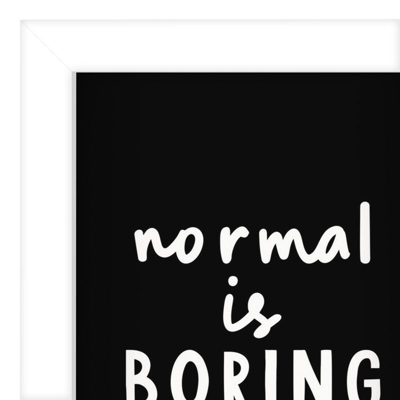 Americanflat Minimalist Motivational Normal Is Boring' By Motivated Type Shadow Box Framed Wall Art Home Decor, 4 of 9