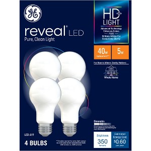 GE 2pk Reveal LED 40W Frosted A19 - 1 of 4