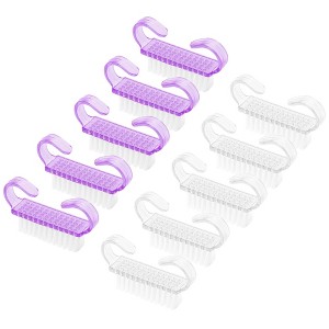 Unique Bargains Durable Horn Nail Cleaning Brush Small 10 Pcs - 1 of 4