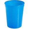 Juvale 16 Pack 16 oz Reusable Stadium Cups, Plastic Tumblers for Party, Blue - 3 of 4