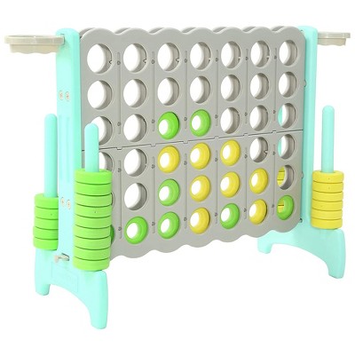 SDADI Giant 64 Inch 4-In-A-Row Hoop Connect Strategy Game and Basketball Indoor/Outdoor Family Fun Board for Toddlers, Kids, Adults