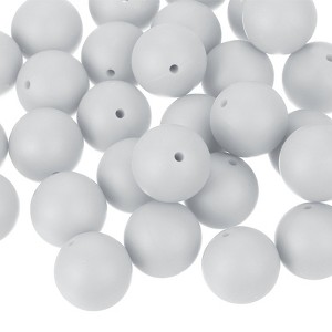 Unique Bargains Round Loose Silicone Beads for DIY Keychain Jewelry Making 50 Pcs - 1 of 4