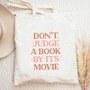 City Creek Prints Don't Judge A Book By It's Movie Canvas Tote Bag - 15x16 - Natural - 2 of 2