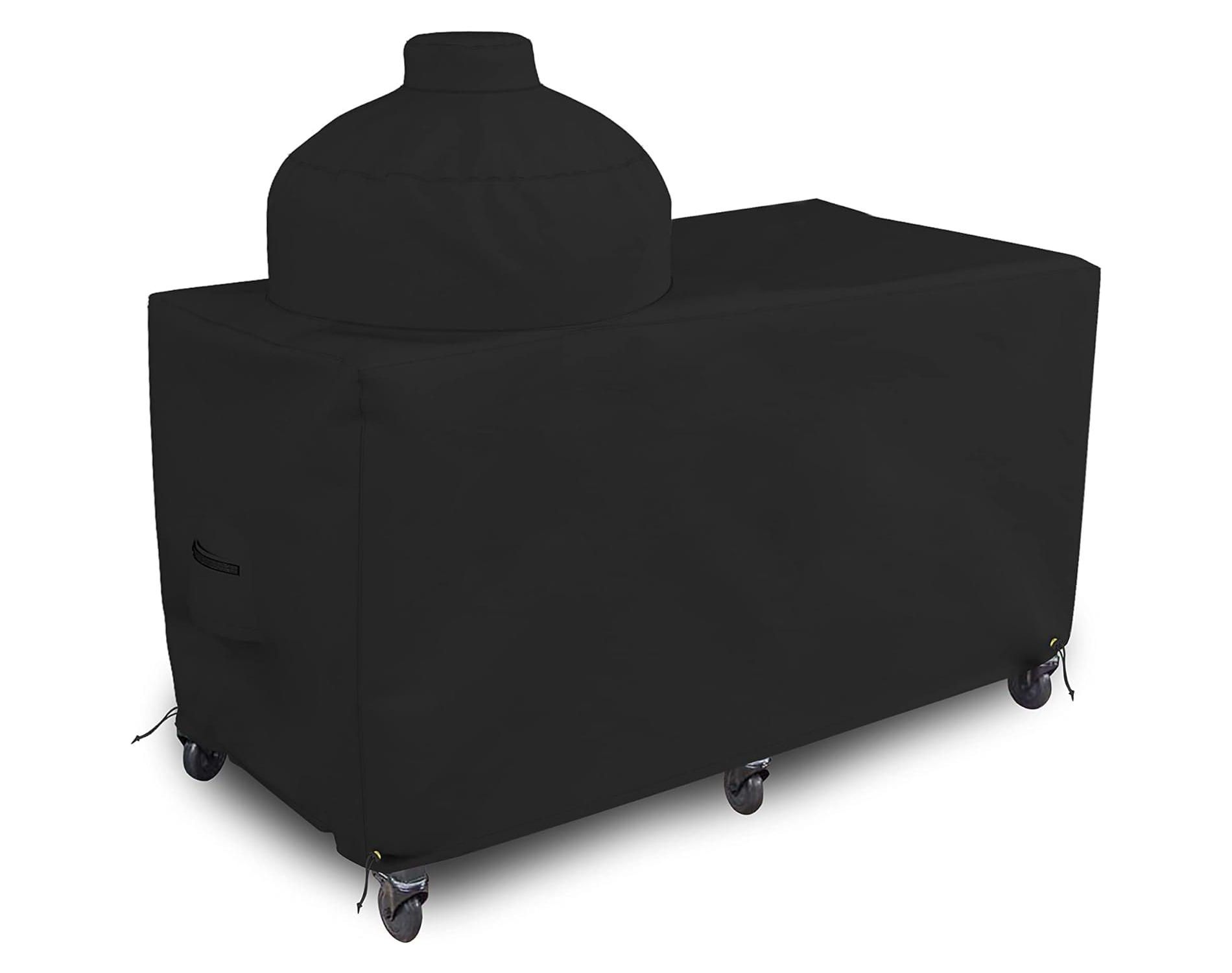 Covers&All Big Egg Grill Cover, 12 Oz Waterproof UV & Weather Resistant, PVC Coated Outdoor Cover, 72 in L x 36 in D x 52 in H, Black