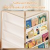 4 Tier Kids Bookshelf, Baby Toddler Wooden Book Shelf, Toy Storage Bookshelf, Stable Modern Book Case For Bedroom Living Room Nursery Playroom - 3 of 4