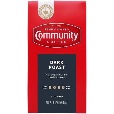 Community Coffee Dark Roast Ground Coffee - 16oz