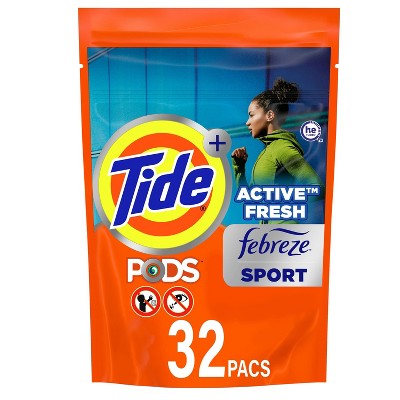 Tide Pods Sport Odor Defense 4-in-1 with Febreze HE Compatible Laundry Detergent Pacs