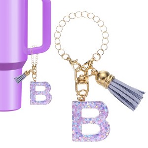 Unique Bargains Resin Lightweight Decorative Sparkling Purple Sequins Tumbler Cup Charm - 1 of 4