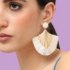 SOHI Women's Off-White Aloha Drop Earrings - 3 of 4