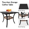 Jojoka 3-Piece Patio Furniture Set, PE Rattan Rocking Bistro Chairs w/ Soft Thick Cushions & 2-Tier Coffee Table for Balcony, Backyard, Lawn - 4 of 4