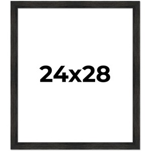 PosterPalooza | 24x28 Wide Barnwood Picture Frame, UV Acrylic, 6 Finishes - Grey, Brown, White, and Black - 1 of 4