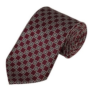 Men's Geometric 3.25 Inch Wide And 58 Inch Long Woven Neckties - 1 of 4