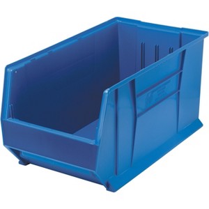 Quantum Storage Systems Hulk 30" Container, 29-7/8"L X 16-1/2"W X 15"H, Stackable, Polypropylene, Blue, Made In Usa - 1 of 1