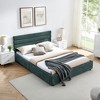 Queen Size Upholstered Platform Bed with Headboard and Drawers - 4 of 4