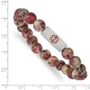 Black Bow Jewelry 8.5mm Stainless Steel Gemstone Brushed Medical I.D. Stretch Bracelet - 4 of 4