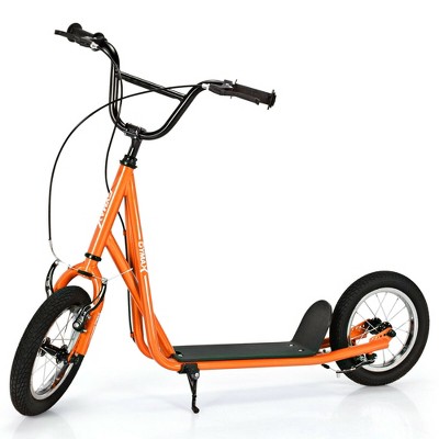 Costway Kick Scooter Carbon Steel Frame W/12'' Air Filled Wheel Youth Kids