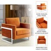 Lincoln Velvet Accent Chair with Chrome Steel Frame - 3 of 4