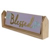 Northlight Hinged Plaque with "Blessed" Embossed Lettering Decoration - 13.25" - 3 of 3