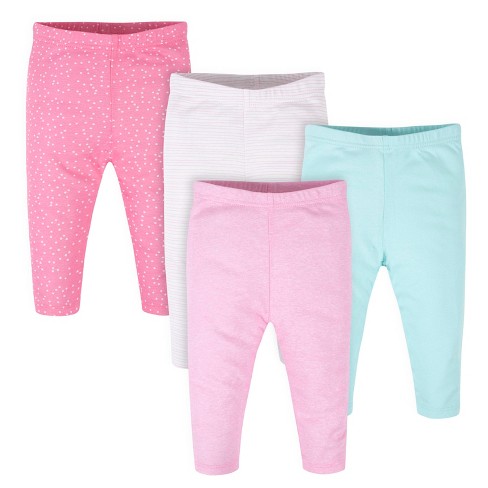 Gerber Baby Girls' Microfleece Pants, 4-pack, Pink, Gray & Black, Newborn :  Target