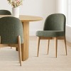 7-Piece Oval Dining Table Set, Modern Wood Table in Black or Oak with 6 Upholstered Chairs, Solid Wood Legs-Maison Boucle - 2 of 4