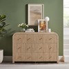 Modern Fluted 5 and 6 Drawer Dresser, Curved Profile Wood Storage Organizer for Bedroom, Living Room, Hallway - 4 of 4