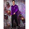 INSPIRE CHIC Men's Round Neck Long Sleeves Shining Disco Metallic T-Shirt - 4 of 4