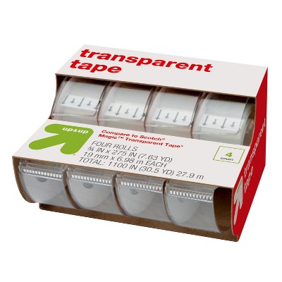 Transparent Tape 4ct (Compare to Scotch Transparent Tape) - Up&Up , Clear