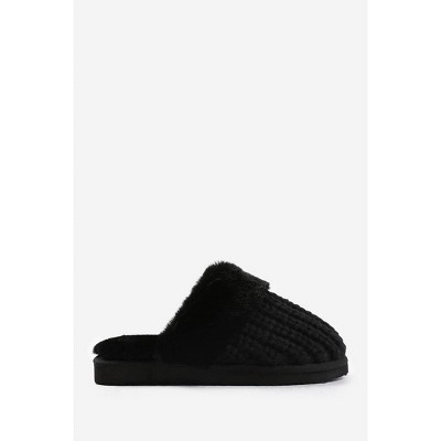 Women's Wo's Knitted Snug Faux Fur Slippers - No Doubt Shoes