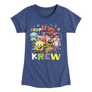 Girls' - SpongeBob SquarePants - Kamp Koral Kamp Krew Fitted Short Sleeve Graphic T-Shirt - 1 of 4