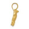 Black Bow Jewelry 14k Yellow Gold Satin and Diamond Cut Poodle Charm or Pendant - 2 of 4
