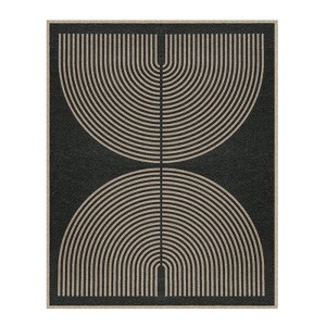 Lahome Modern Rainbow Jute Washable Outdoor Area Rug-Soft, Durable Carpet for Patio, Garden, or Balcony - 1 of 4