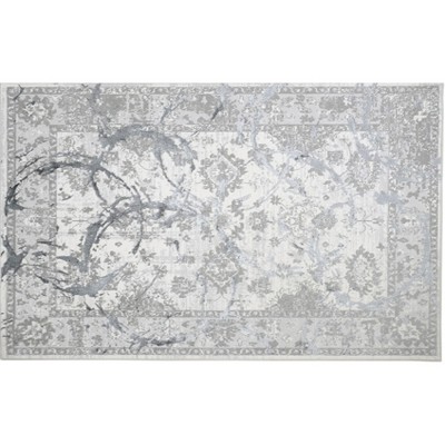 HomeRoots 9' X 12' Gray and Silver Abstract Area Rug