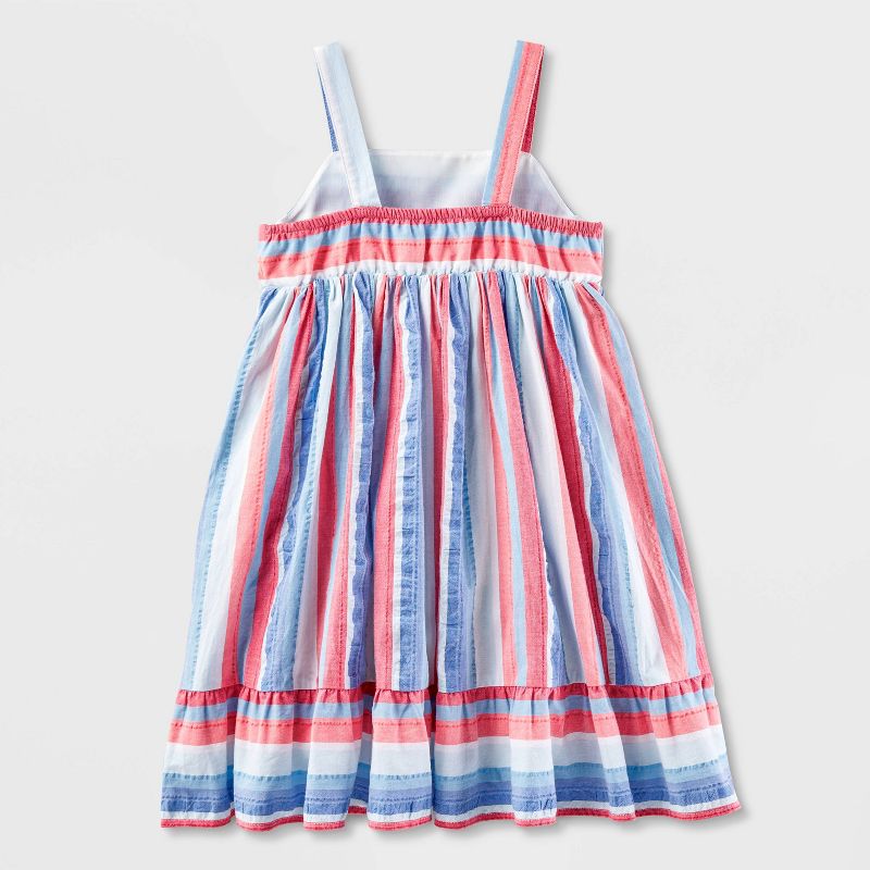 Girls&#39; Adaptive Striped Sleeveless Dress - Cat &#38; Jack&#8482; Red/Blue/White, 3 of 5
