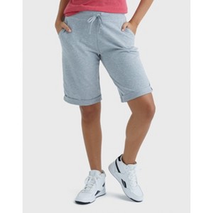 Hanes Women's French Terry Bermuda Shorts, 11" - 1 of 4