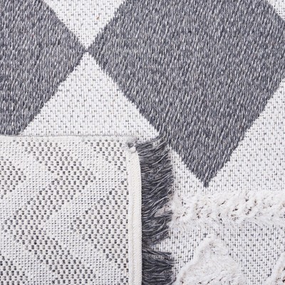 Augustine 5' x 7' Ivory/Grey Flat Woven Synthetic Area Rug