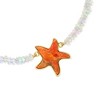 Ross-Simons Opal Bead Necklace With Coral Starfish in 18kt Gold Over Sterling Size 18 - 3 of 4