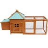 vidaXL Chicken Coop Brown Solid firwood, plywood, galvanized steel Large - 2 of 4