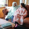 Ultra Long Fleece Blanket Hoodie Sweatshirt for Mens Womens, Full Body Warm Fuzzy Cozy Lounging Pullover, Adult Wearable Blanket, Gift - Catalonia - 2 of 4