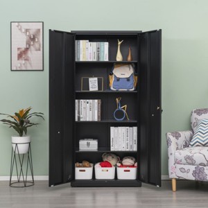High Storage Cabinet, File Cabinets with Lockable Doors and, Home Office Design, Storage Cabinet for Home, Kitchen, School, Office-The Pop Home - 1 of 4