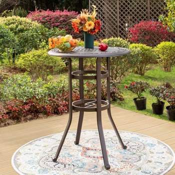 Outdoor Cast Aluminum Round Bistro Table - Captiva Designs