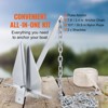 VEVOR Fluke Style Anchor Kit, 13 LBS Hot-Dipped Galvanized Steel Fluke Anchor with 7.9' Chain, 101' Rope and Two 0.4" Shackles, Marine Boat Anchor - 3 of 4
